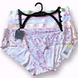 sophie b. Invisible Edge Hipster Panties Soft Pastel Colors 5 Pair Size …